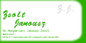 zsolt janousz business card